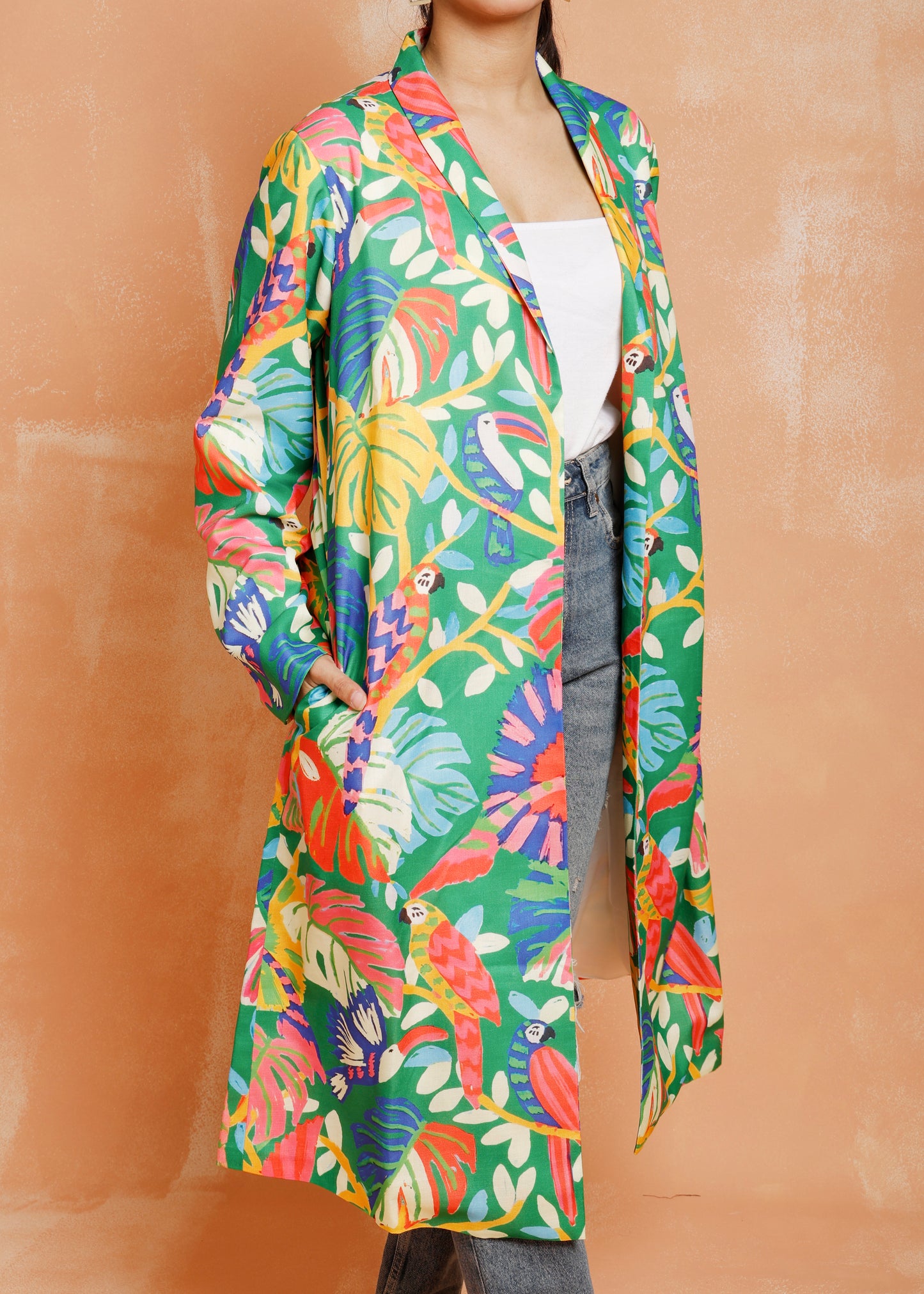Jungle Print Long Jacket