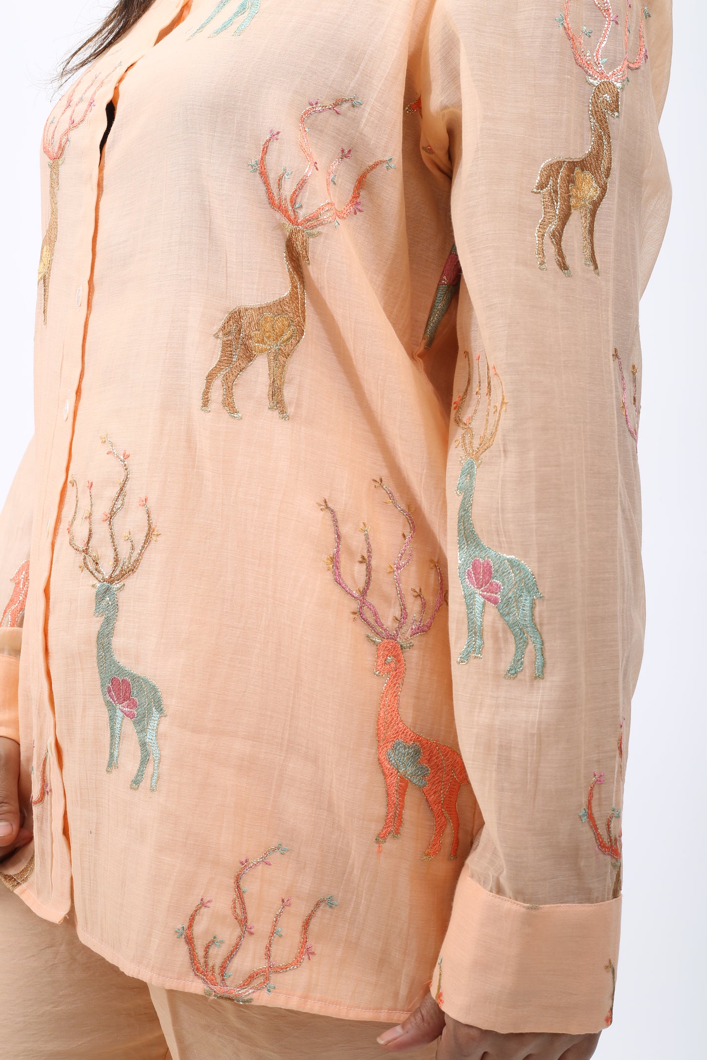 Chanderi Deer Co-ord Set