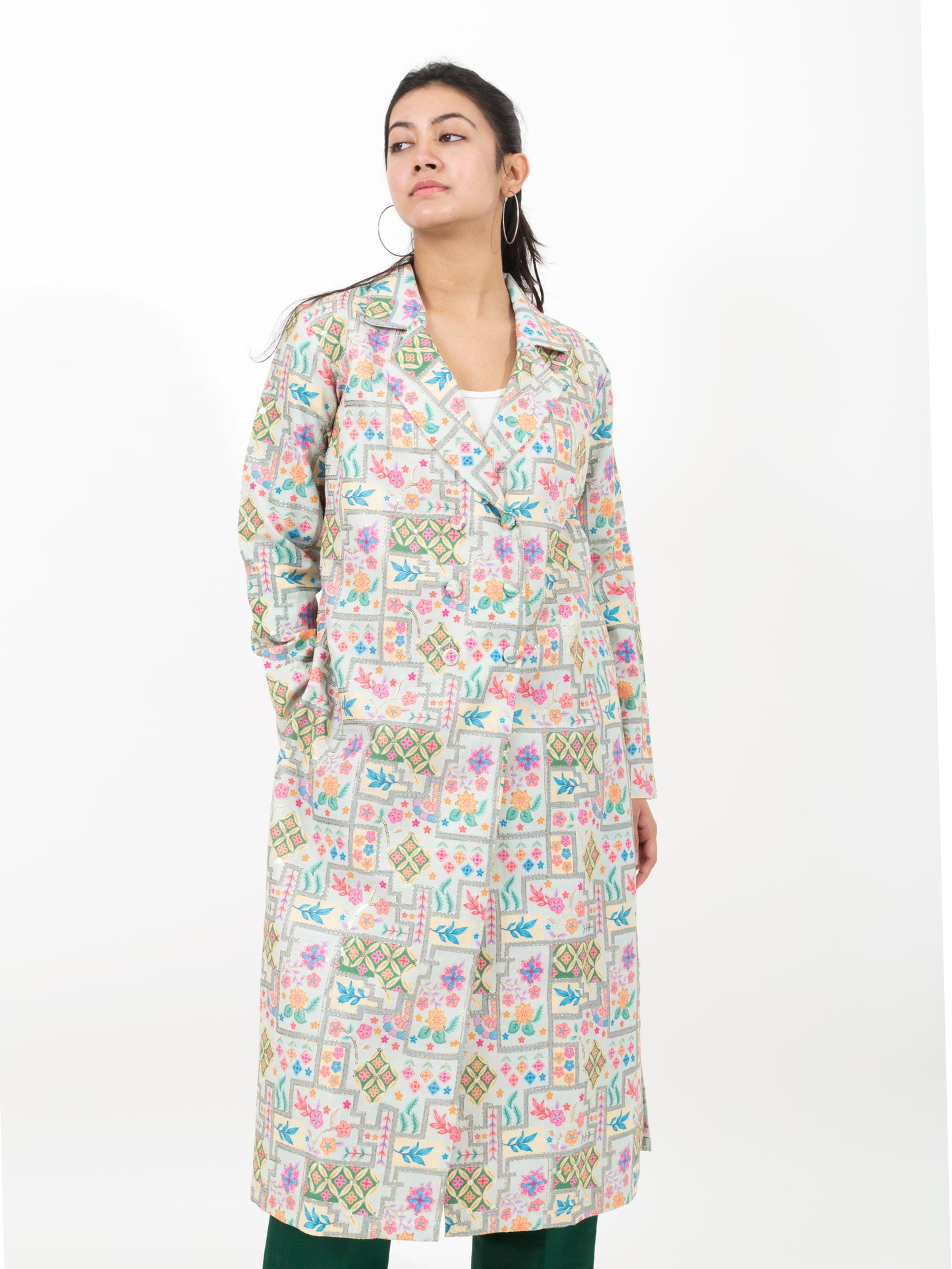 Embroidered Suit With Trouser