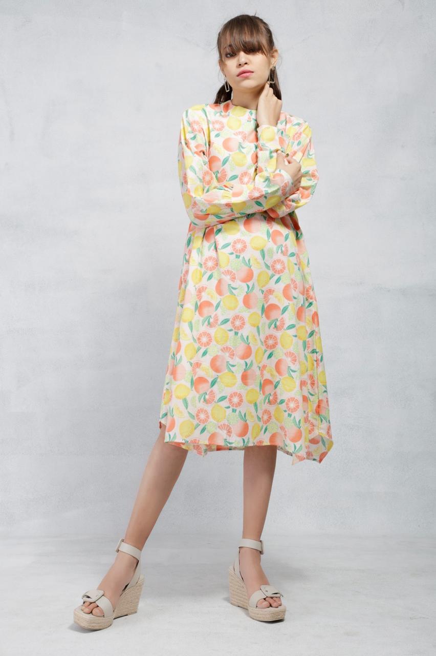 Citrus Crush Midi Dress