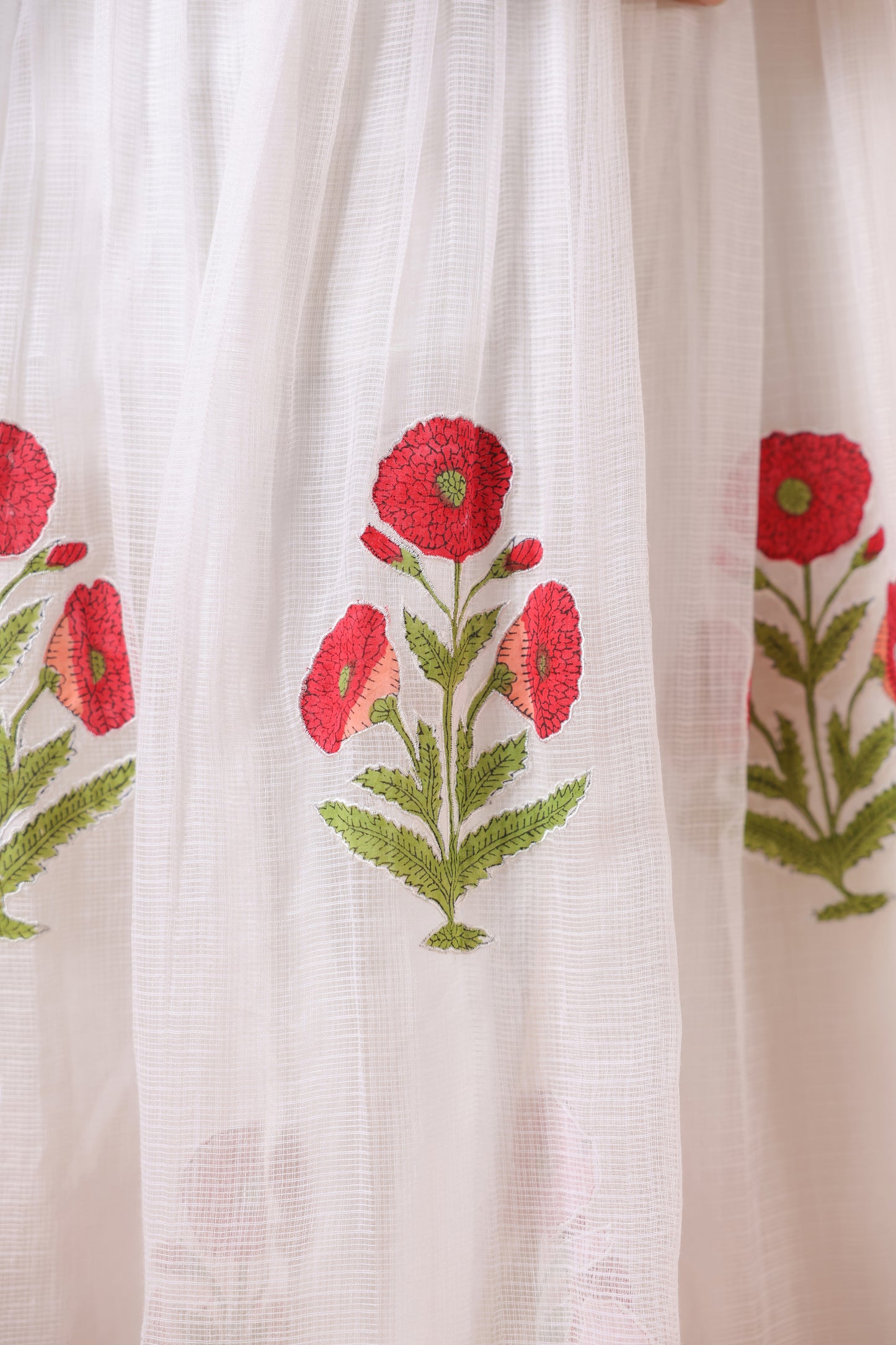 White Floral Embroidered Anarkali Kurta Set with Dupatta