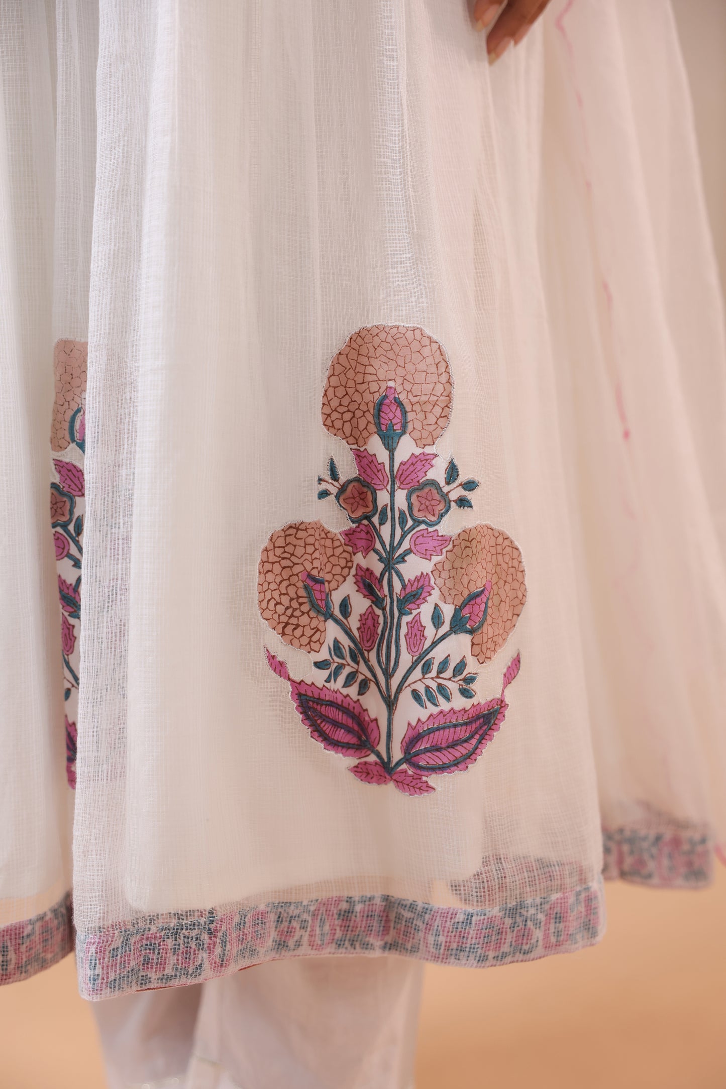 White Embroidered Anarkali Kurta Set with Dupatta