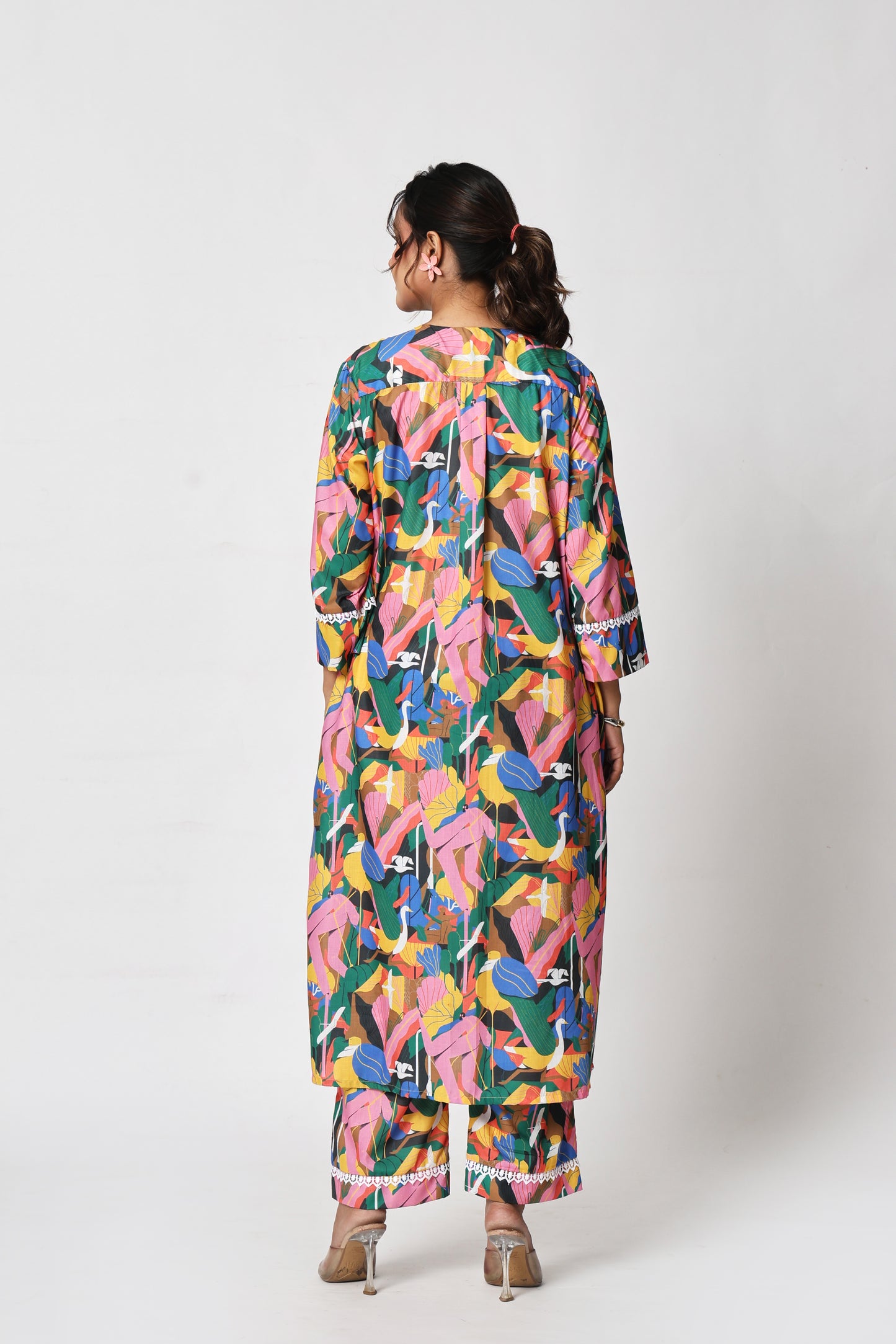 Bird Print Funky Co-ord Set