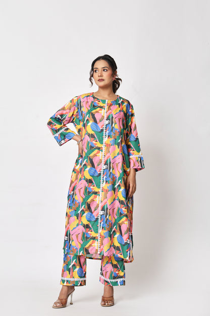 Bird Print Funky Co-ord Set