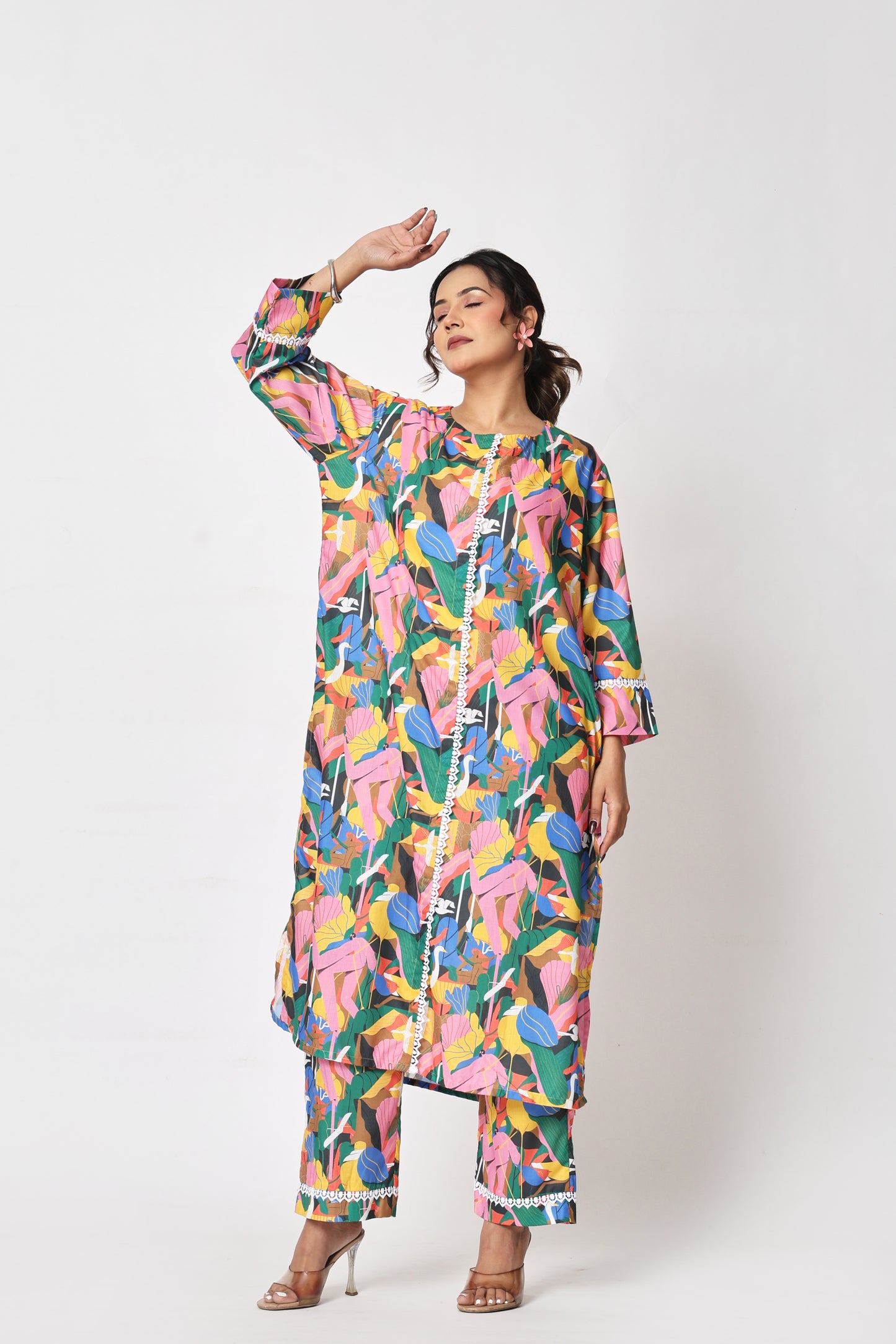 Bird Print Funky Co-ord Set