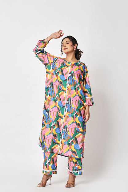 Bird Print Funky Co-ord Set