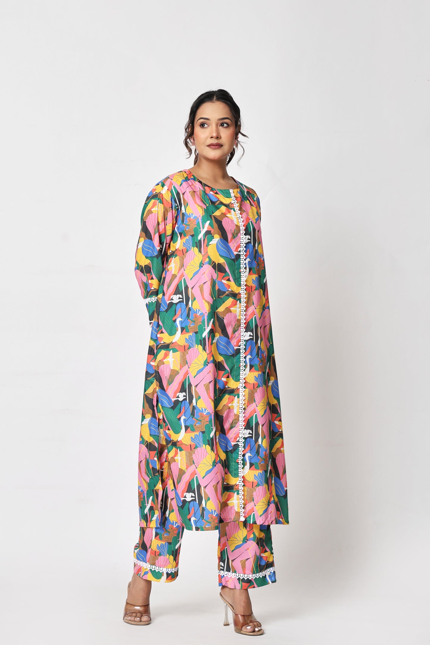 Bird Print Funky Co-ord Set