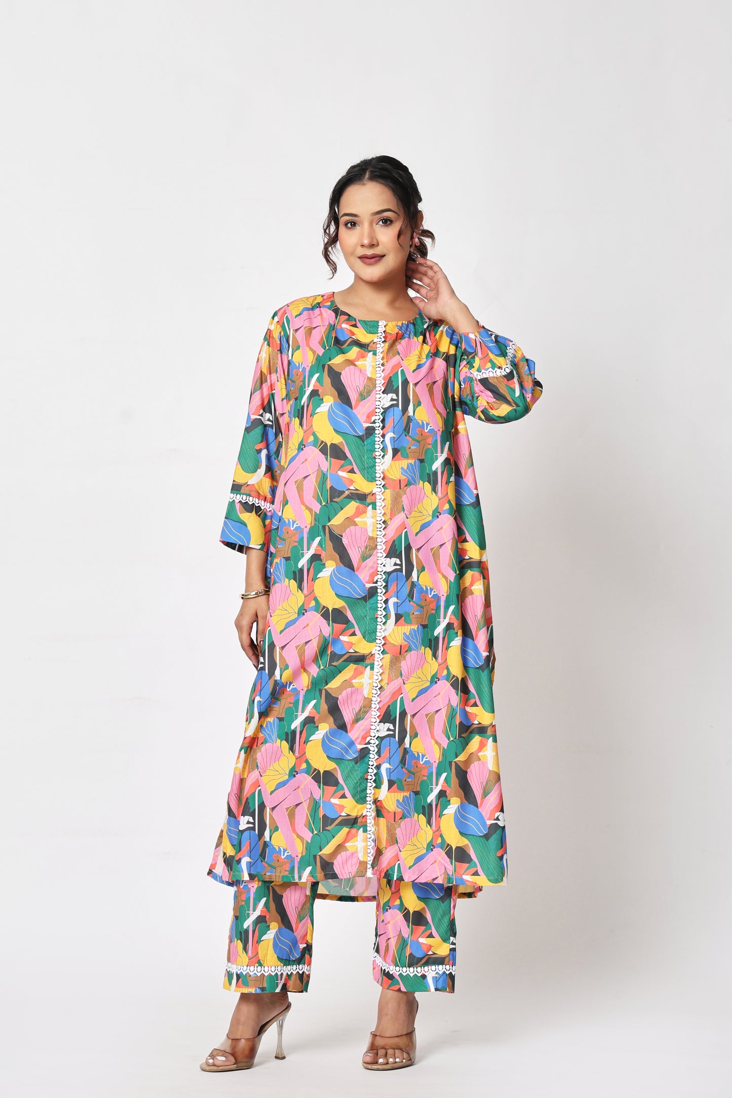 Bird Print Funky Co-ord Set