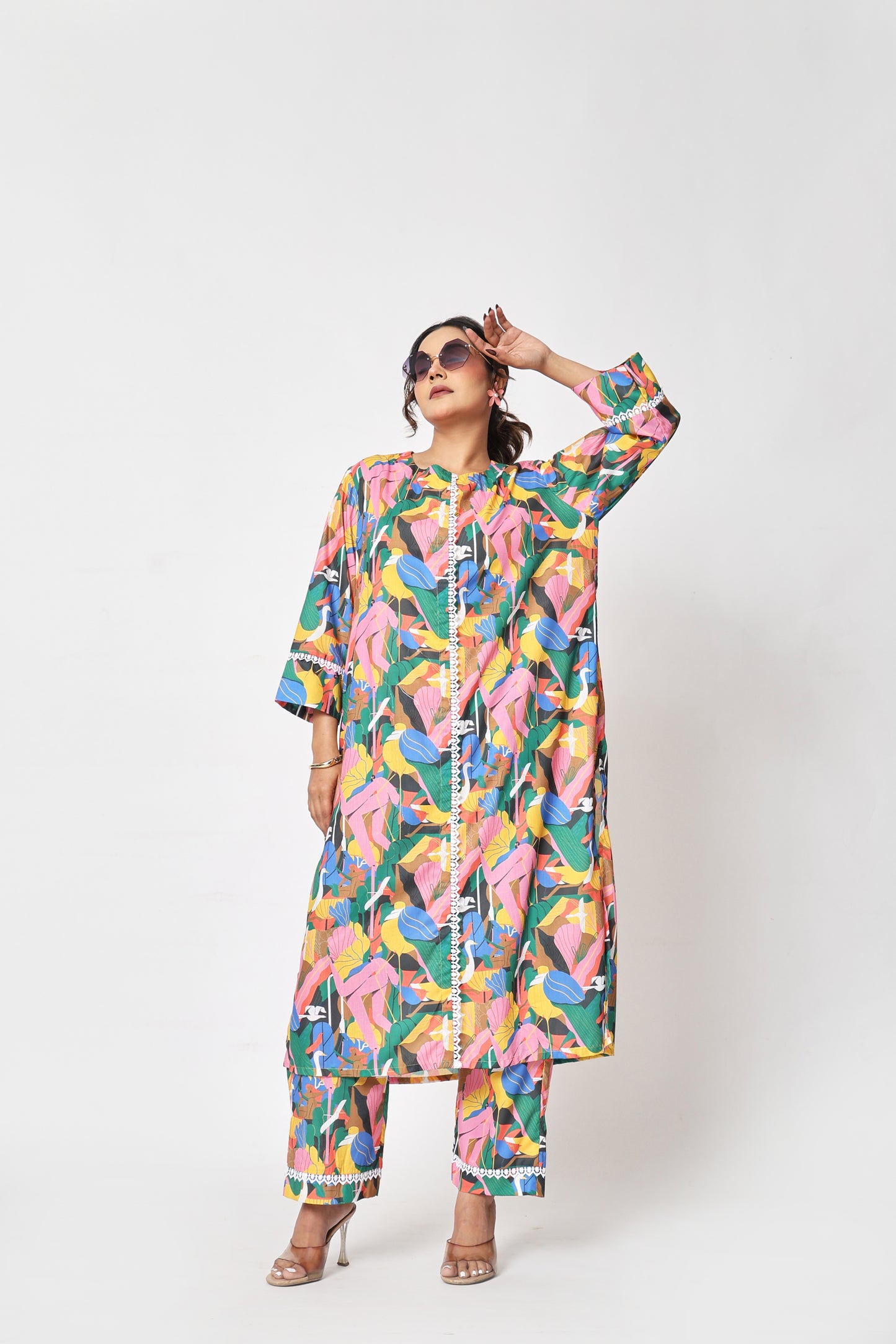Bird Print Funky Co-ord Set