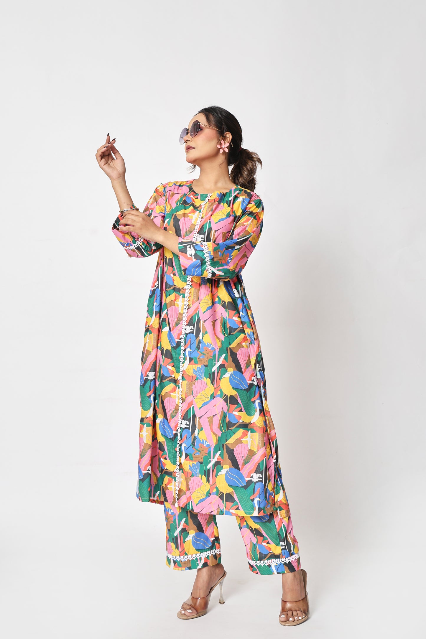 Bird Print Funky Co-ord Set