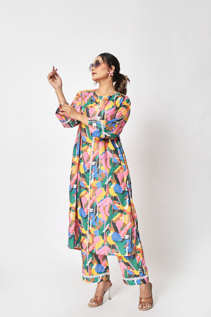 Bird Print Funky Co-ord Set