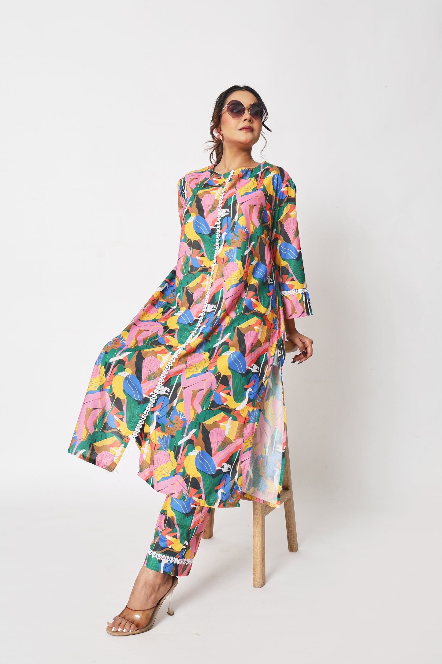 Bird Print Funky Co-ord Set