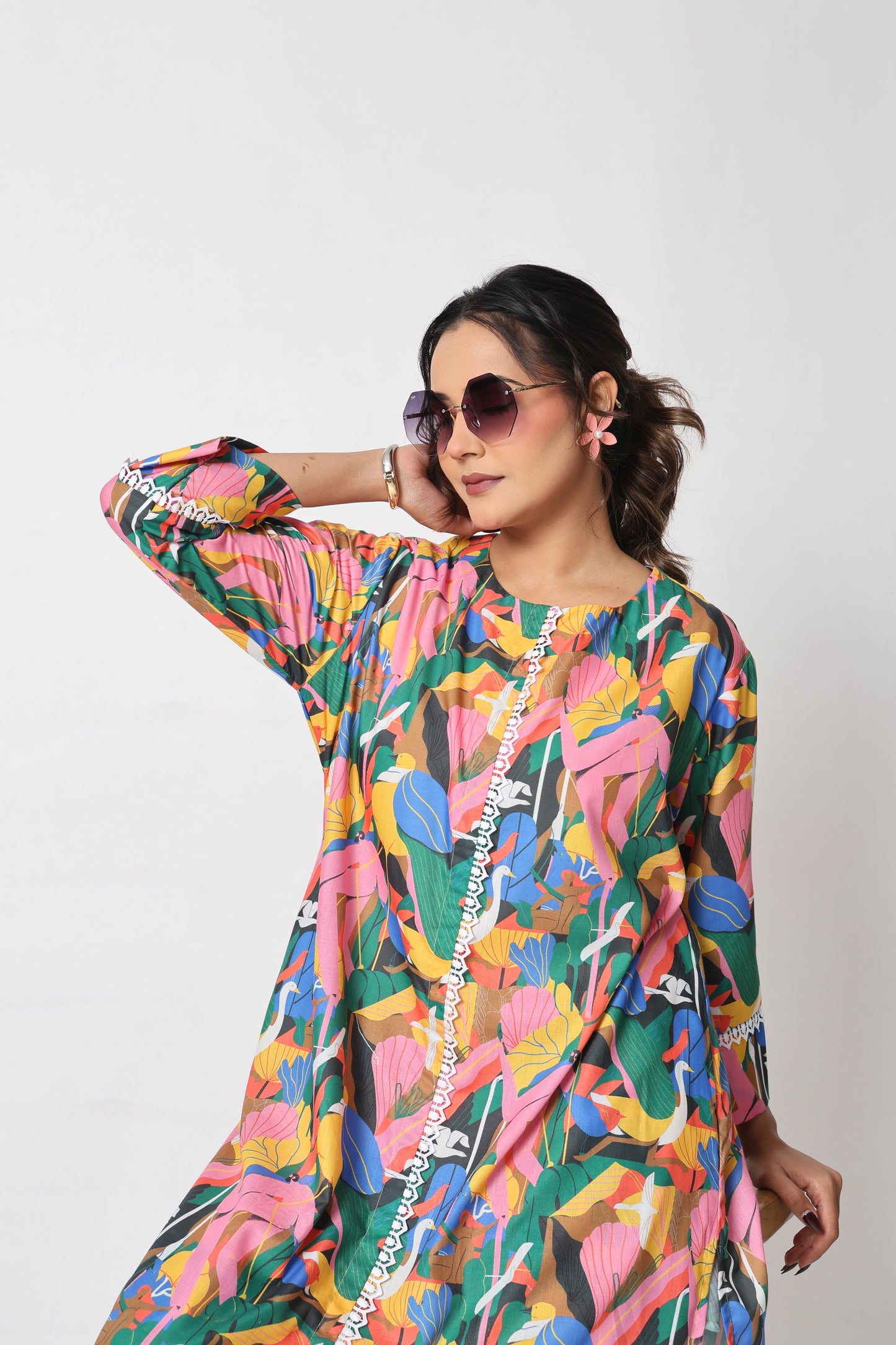 Bird Print Funky Co-ord Set