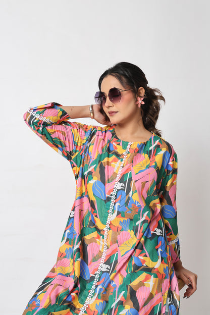 Bird Print Funky Co-ord Set