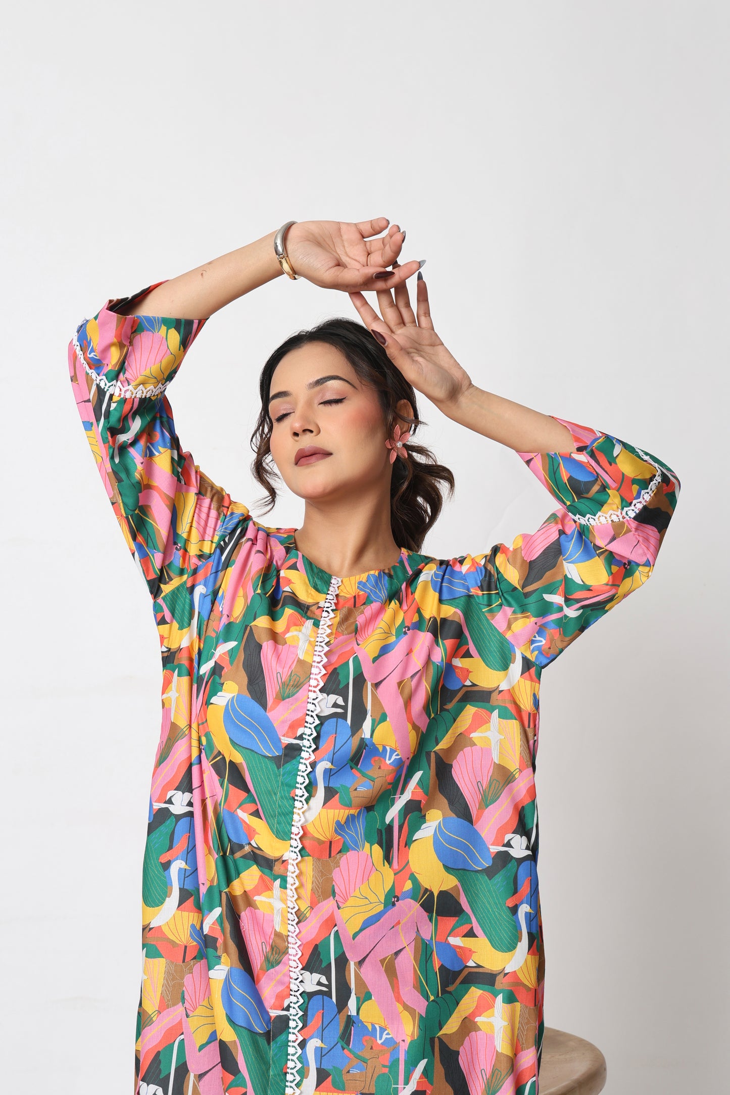 Bird Print Funky Co-ord Set
