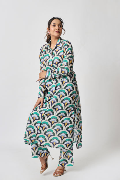 Art Deco Fan Co-ord Set