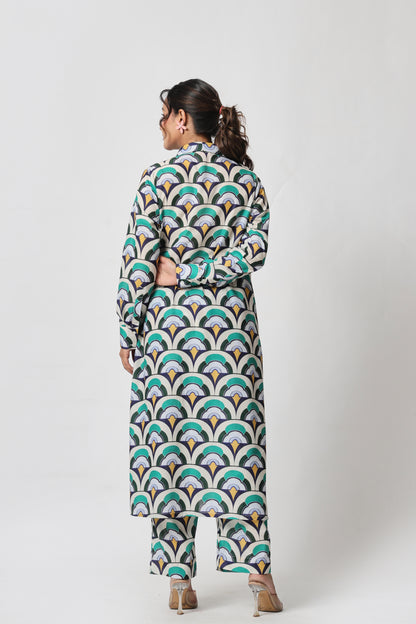 Art Deco Fan Co-ord Set