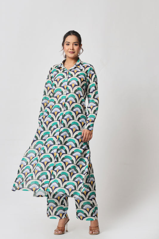 Art Deco Fan Co-ord Set