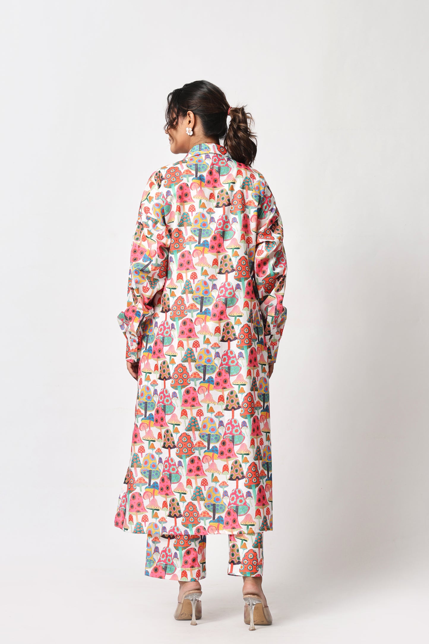 Mushroom Print Co-ord Set – Light