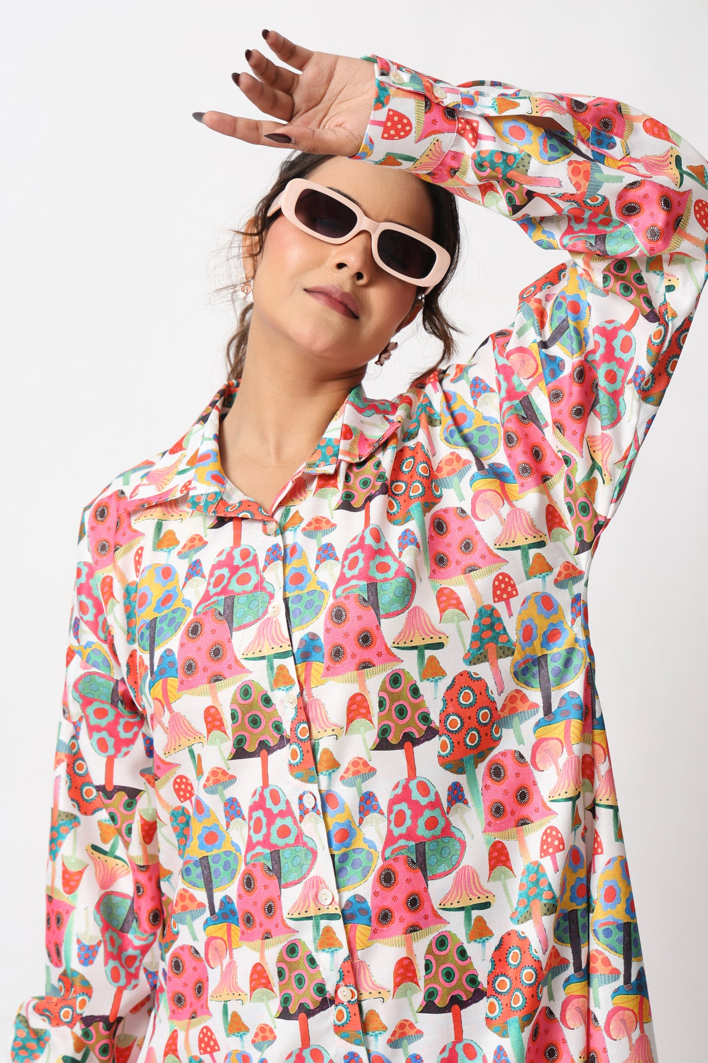 Mushroom Print Co-ord Set – Light