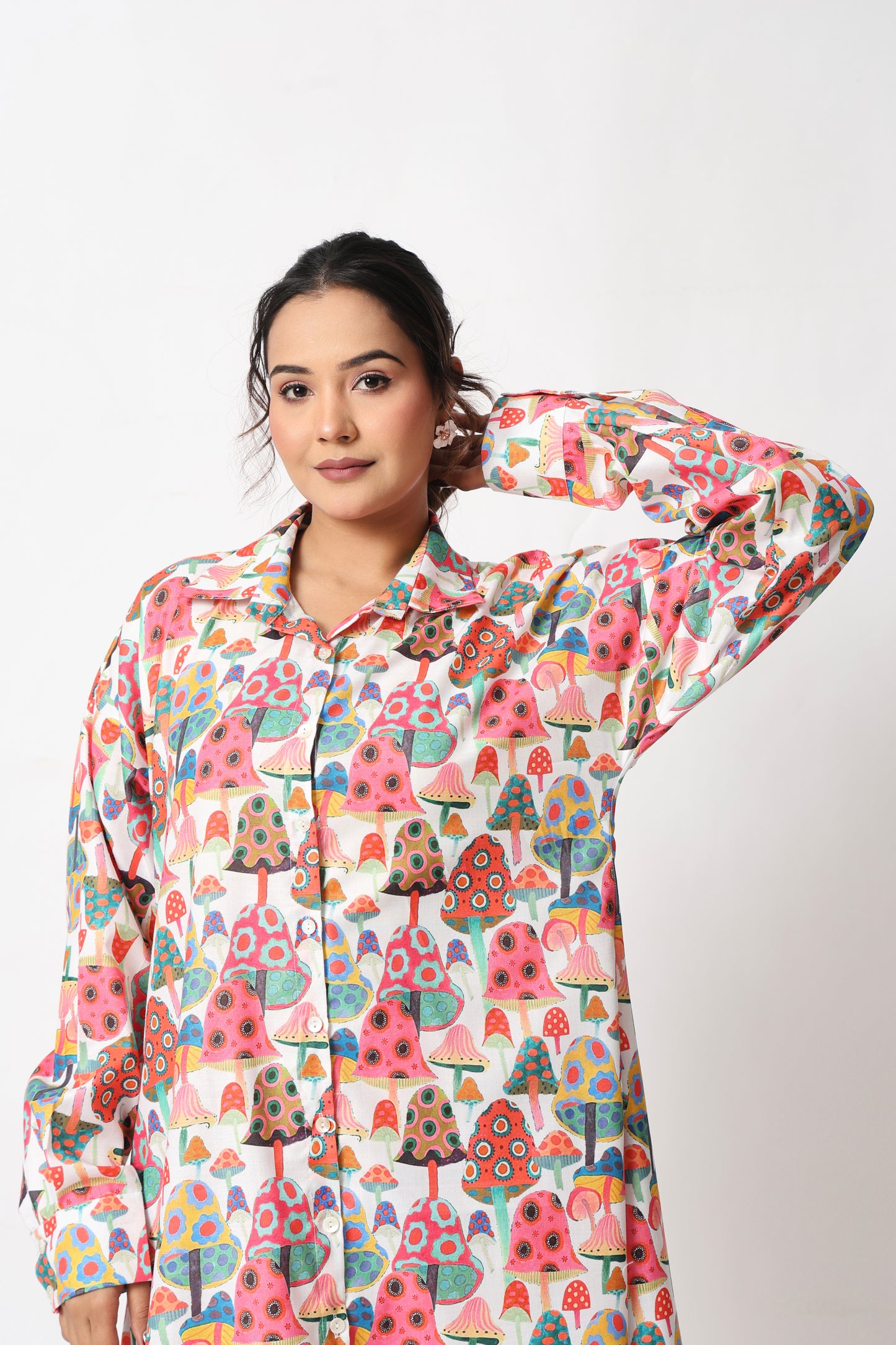Mushroom Print Co-ord Set – Light