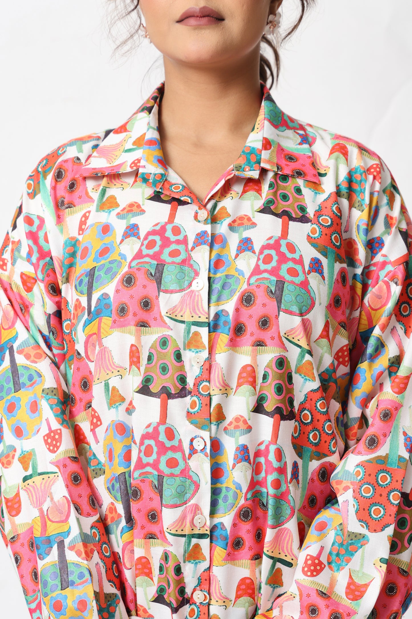 Mushroom Print Co-ord Set – Light