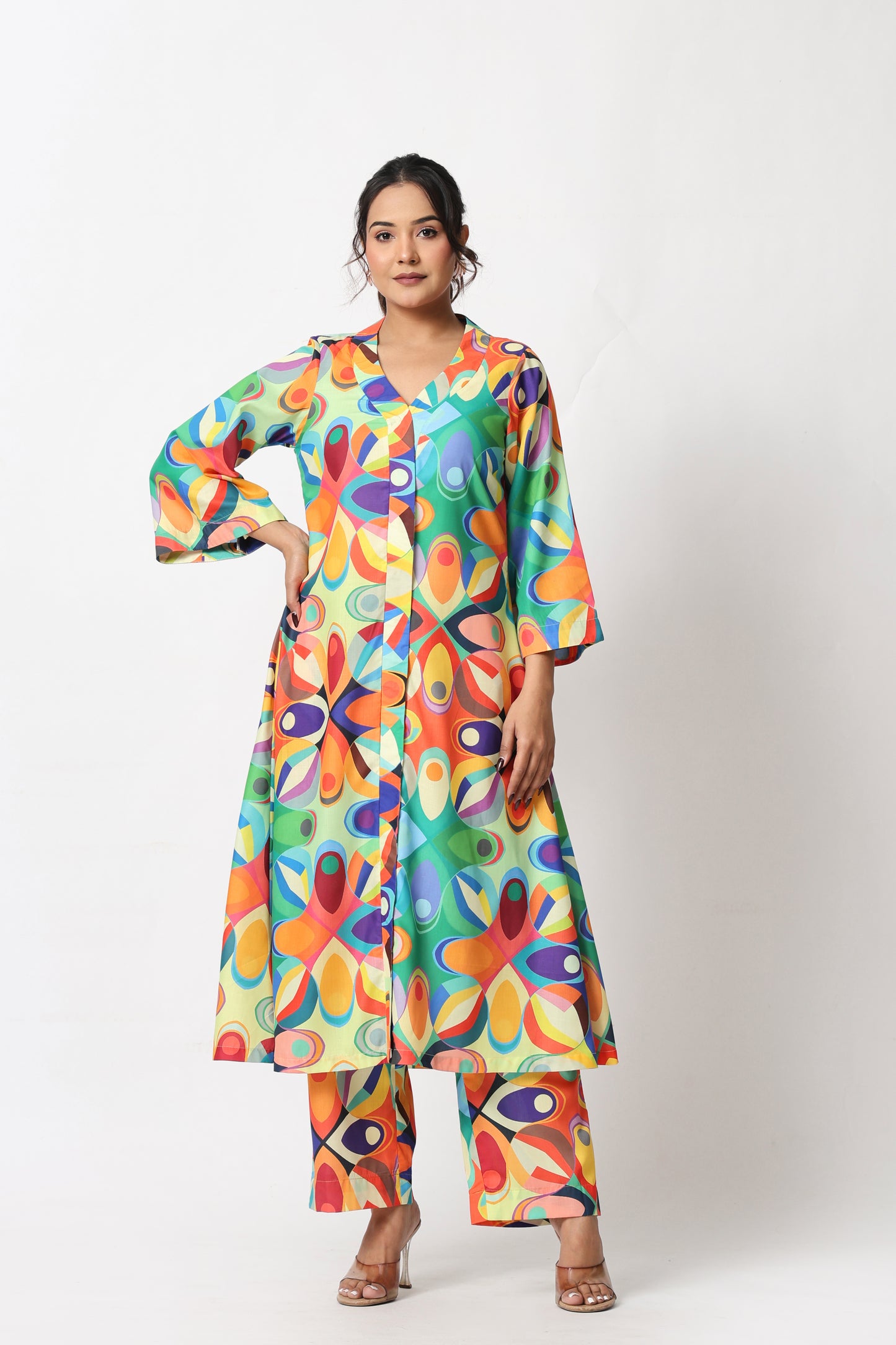 Abstract Print Multicolour Coord Set