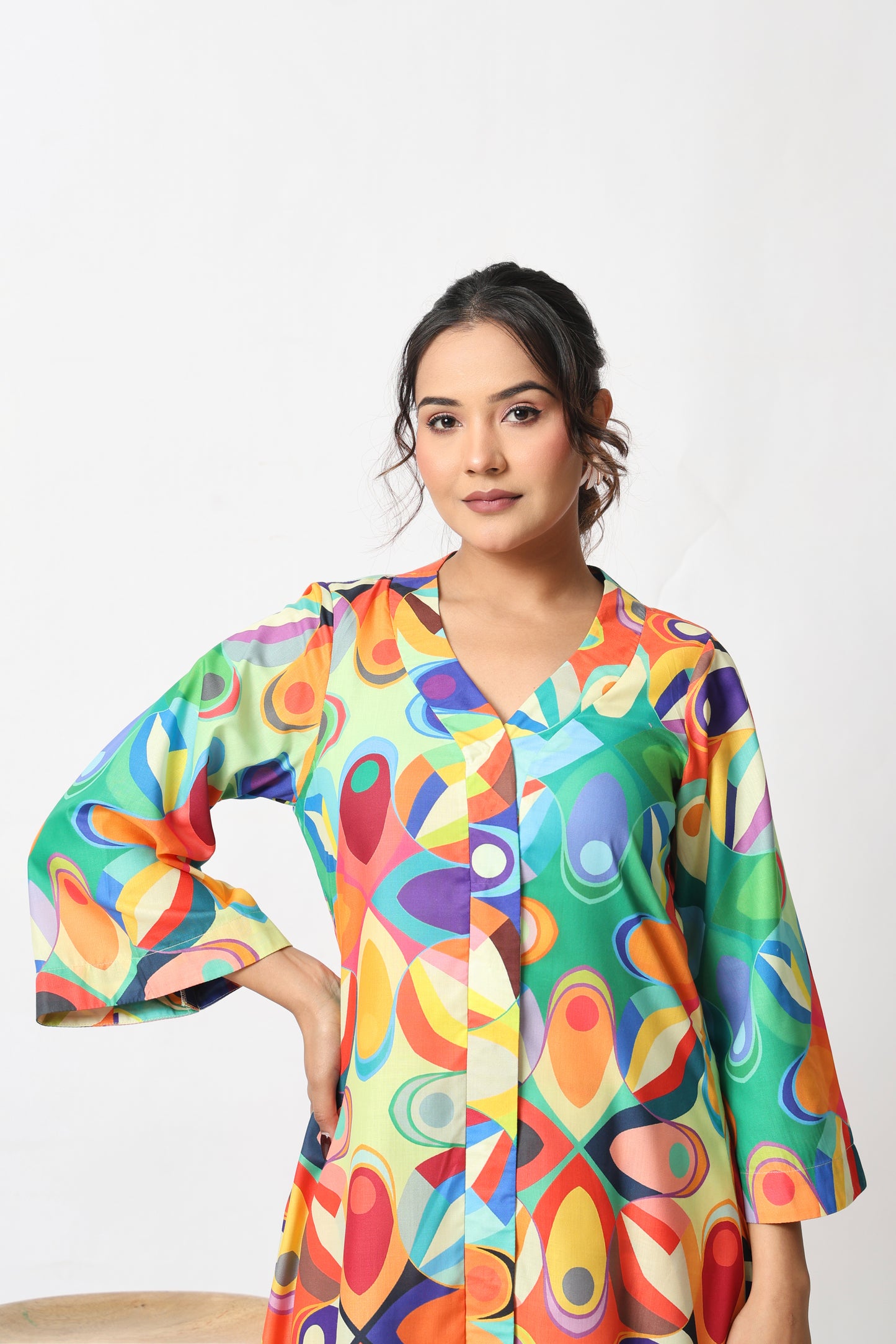Abstract Print Multicolour Coord Set