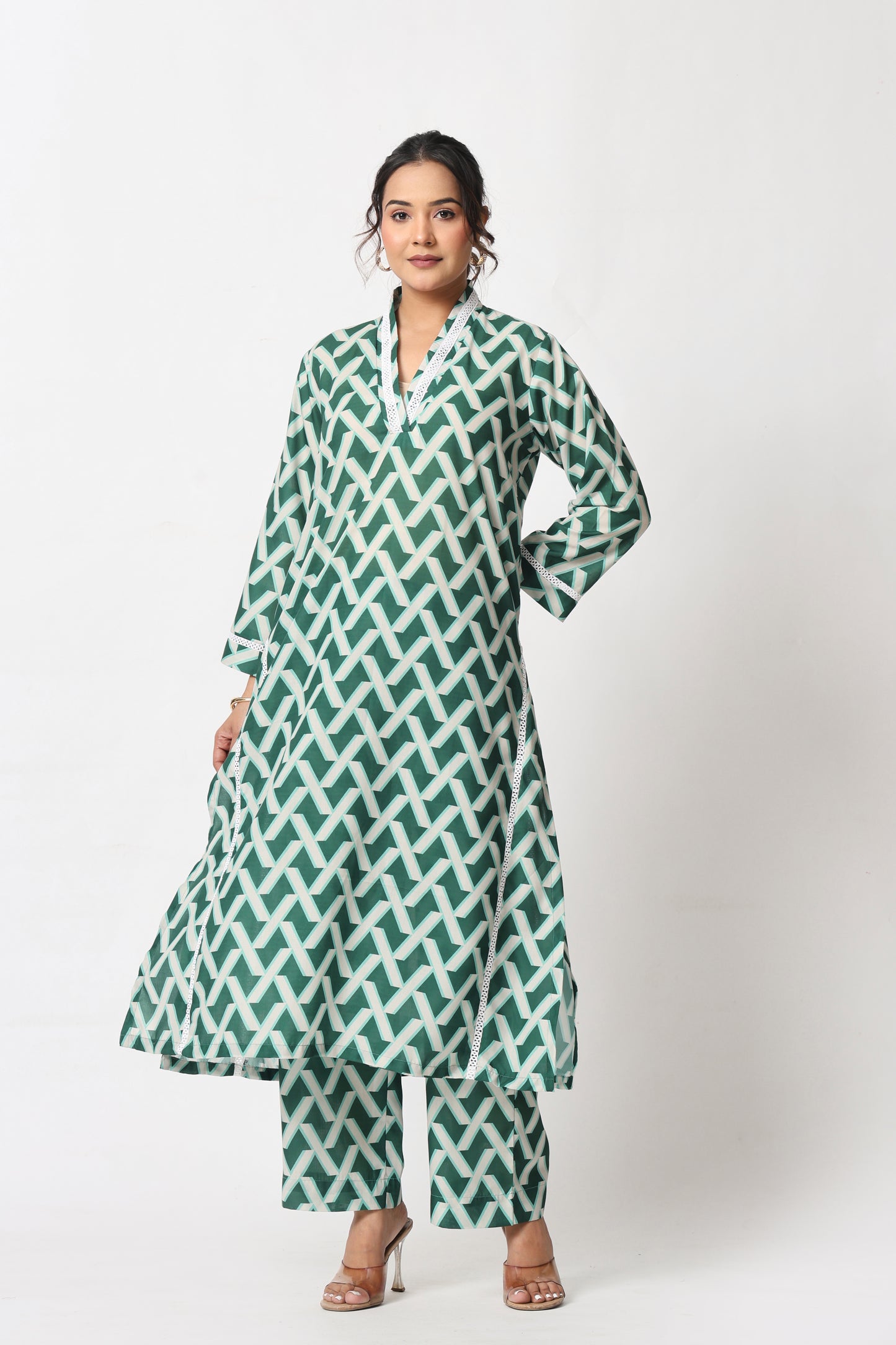 Green Lattice Co-ord Set