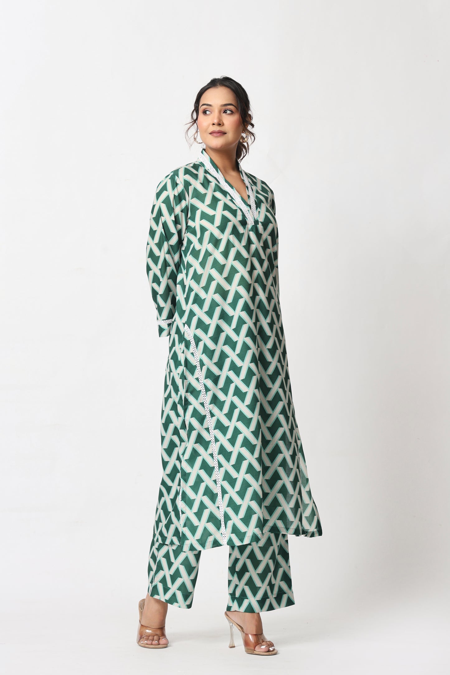 Green Lattice Co-ord Set