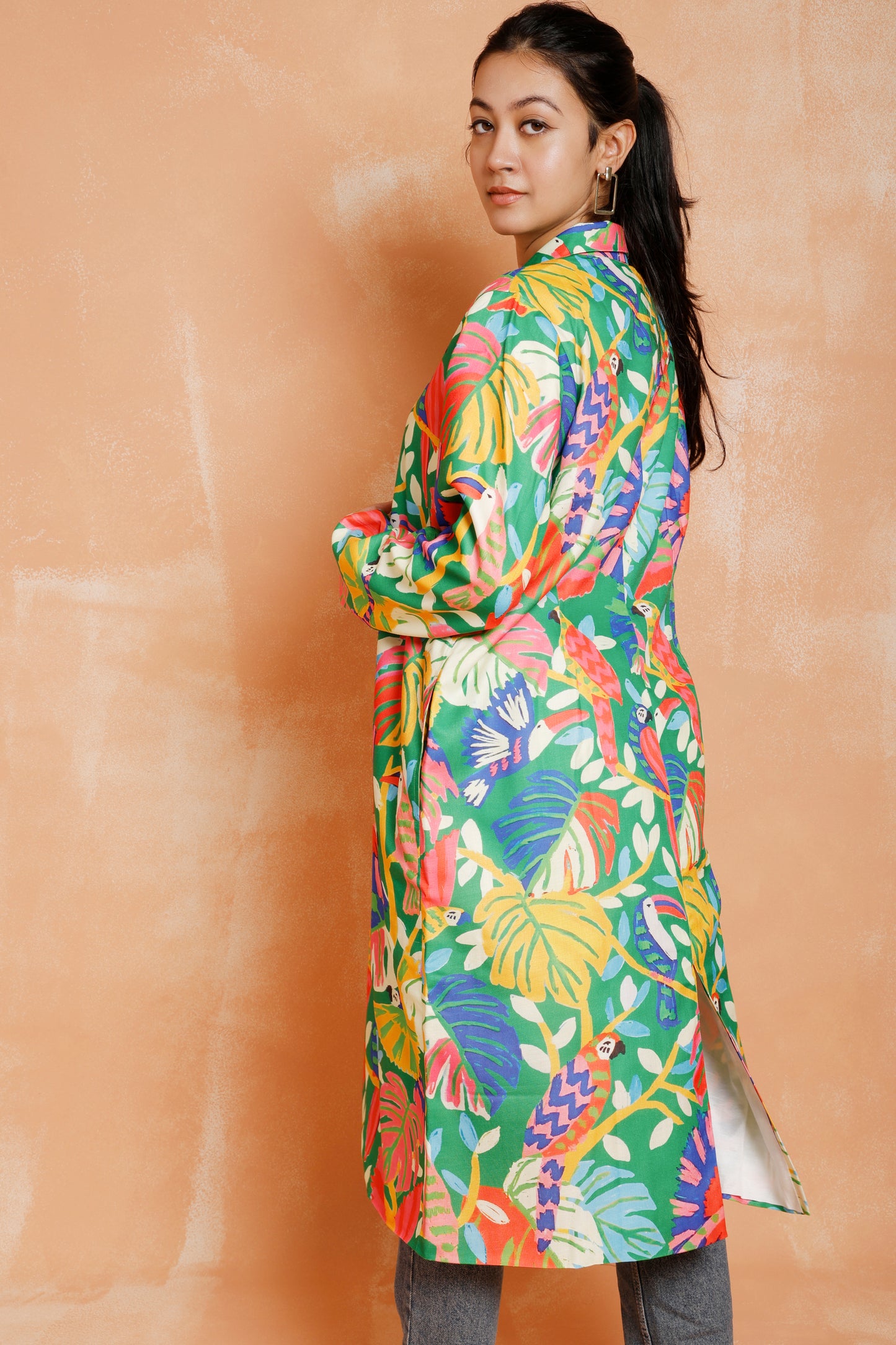 Jungle Print Long Jacket
