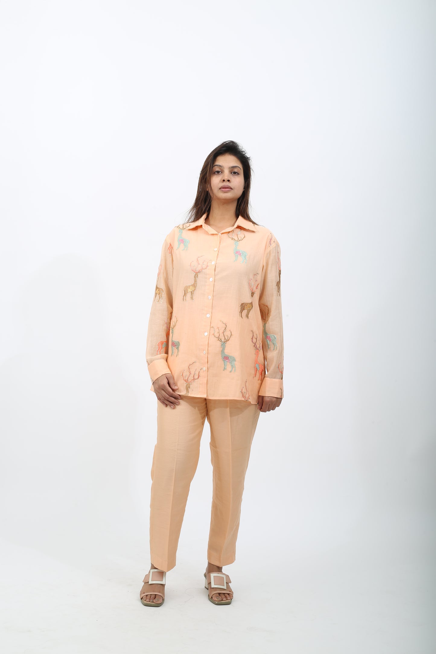 Chanderi Deer Co-ord Set