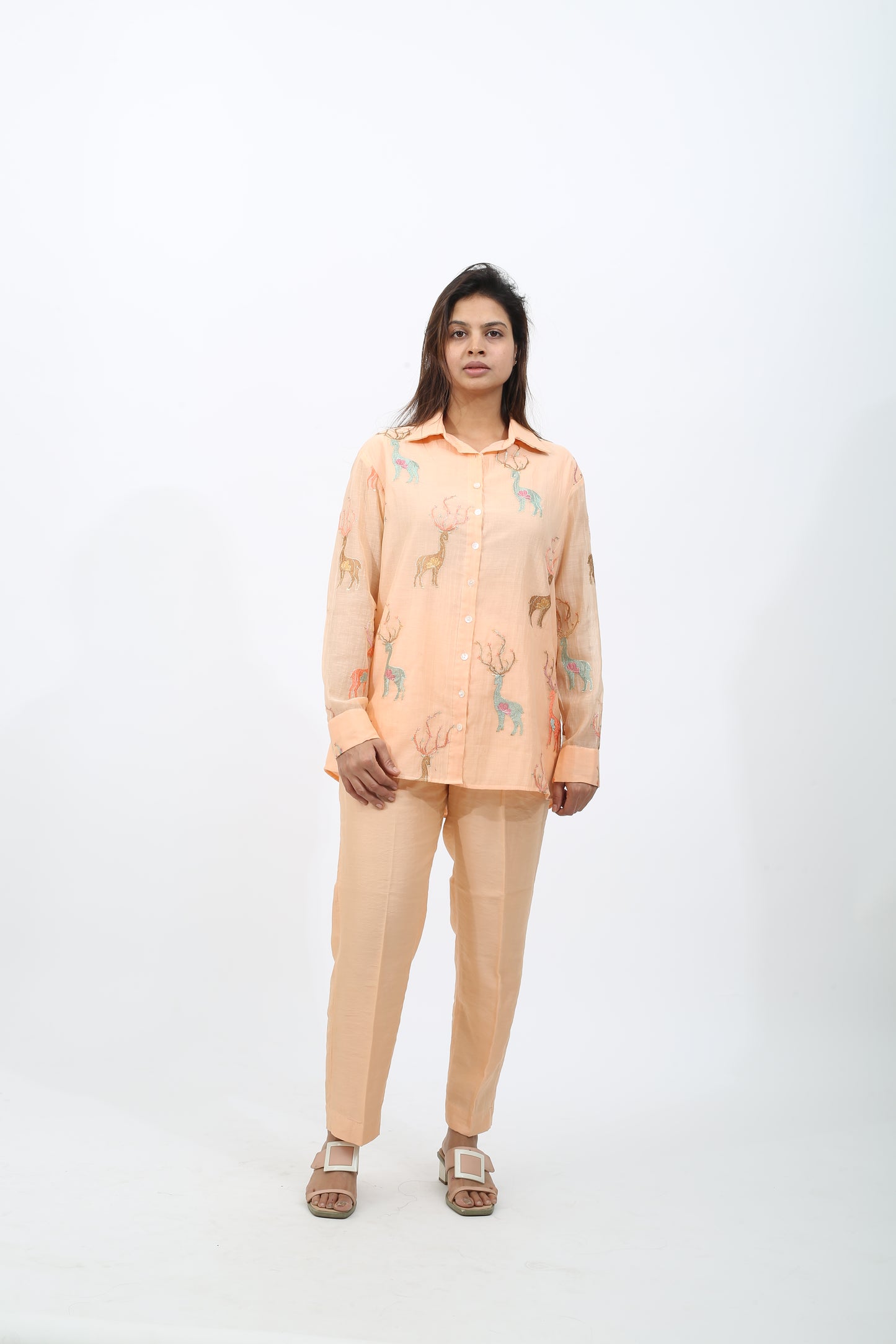 Chanderi Deer Co-ord Set
