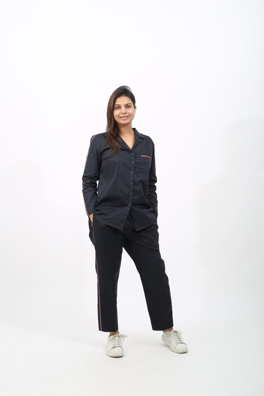 Cotton Black Co-ord Set