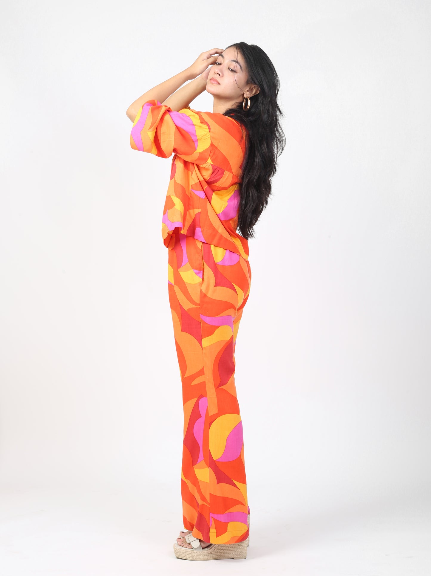 Orange Abstract Co-ord Set
