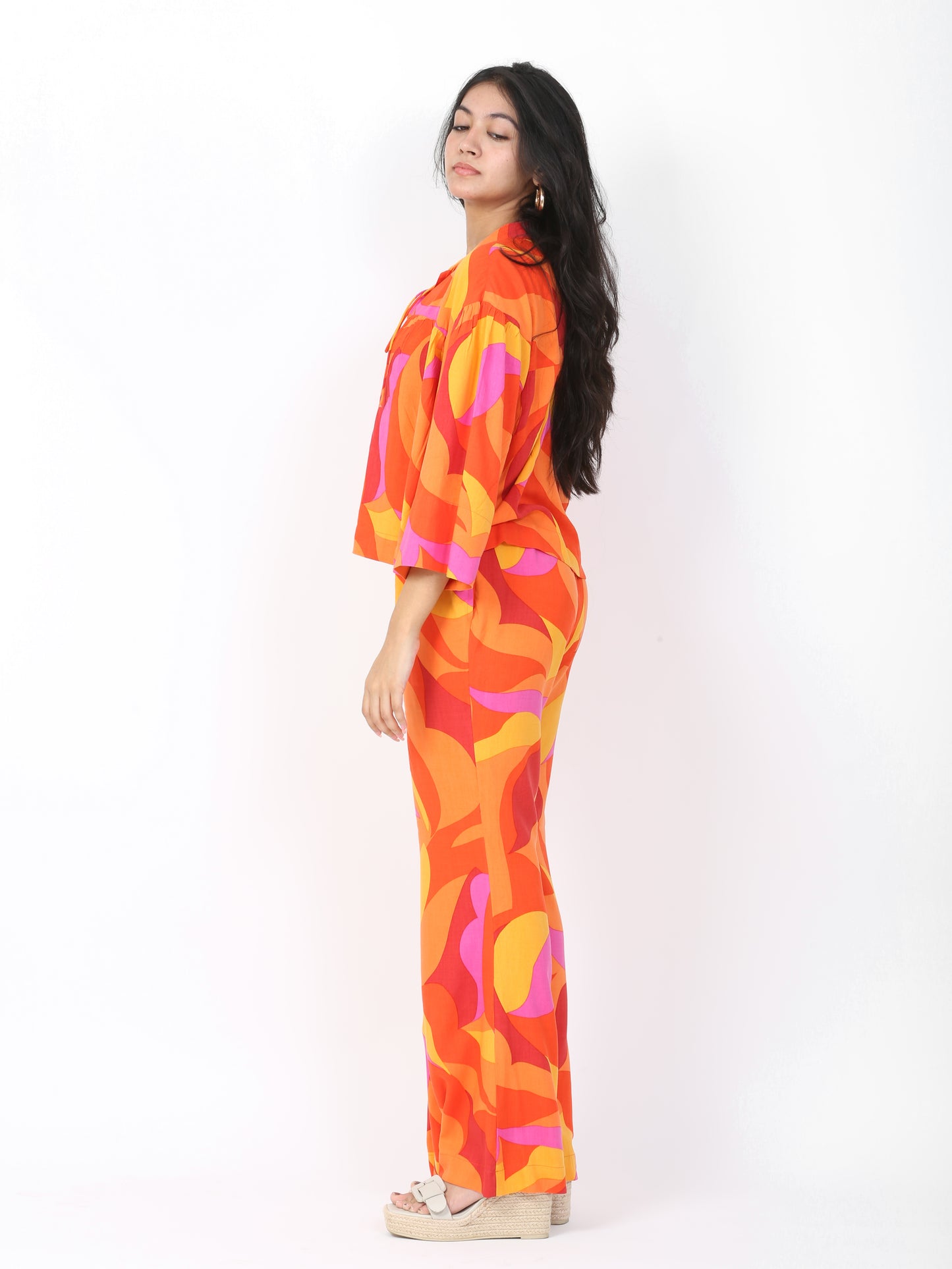 Orange Abstract Co-ord Set