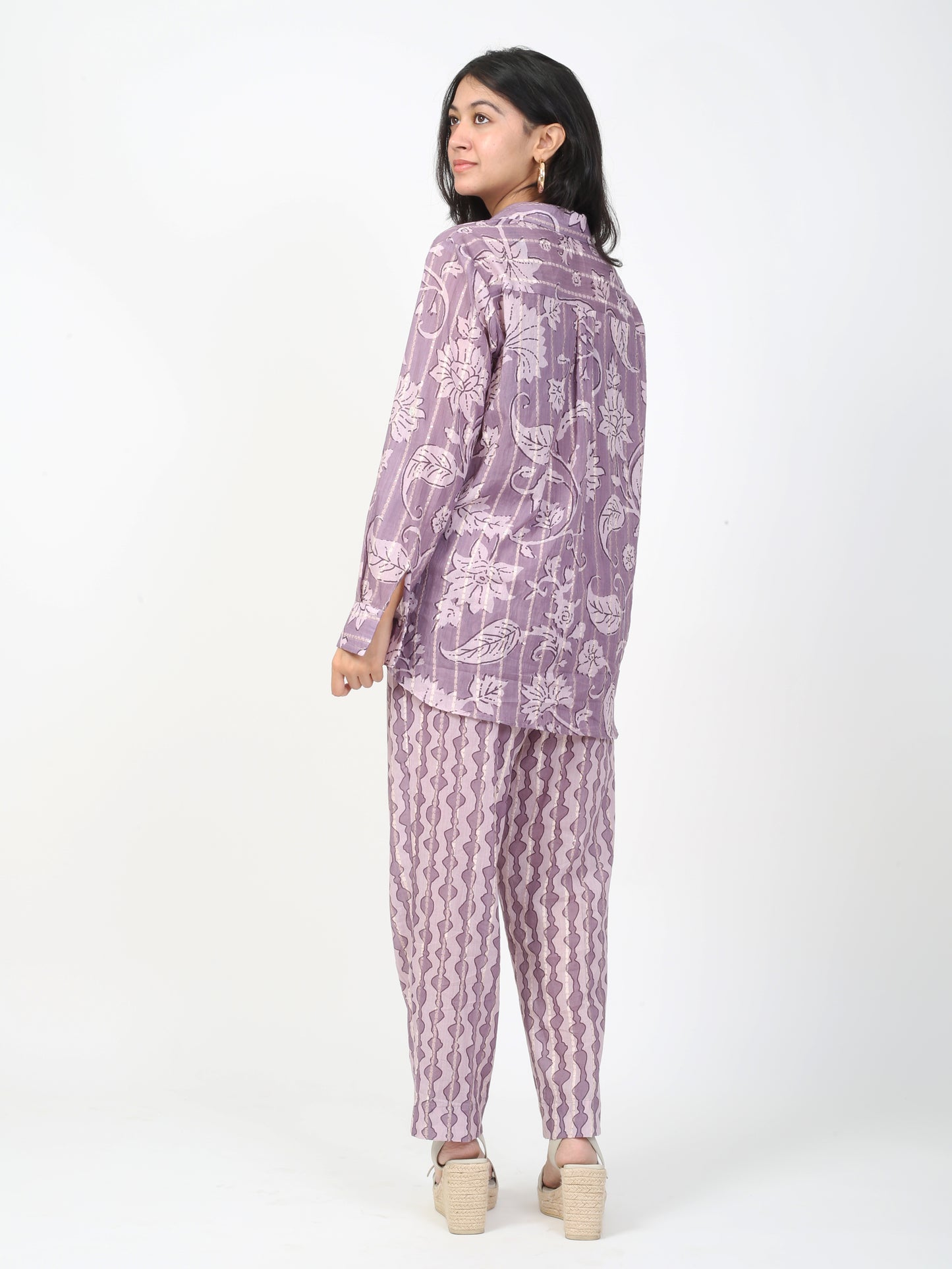Purple Cotton Co-ord Set