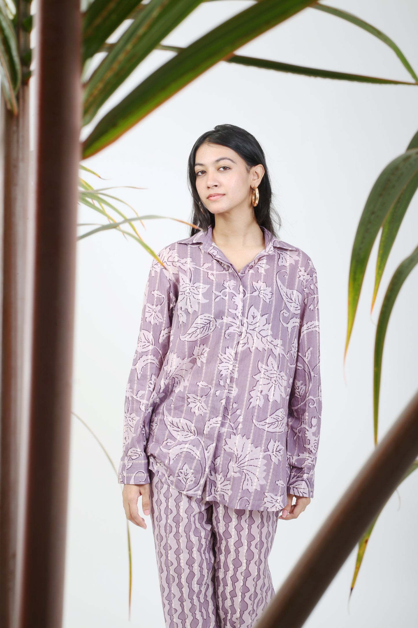 Purple Cotton Co-ord Set