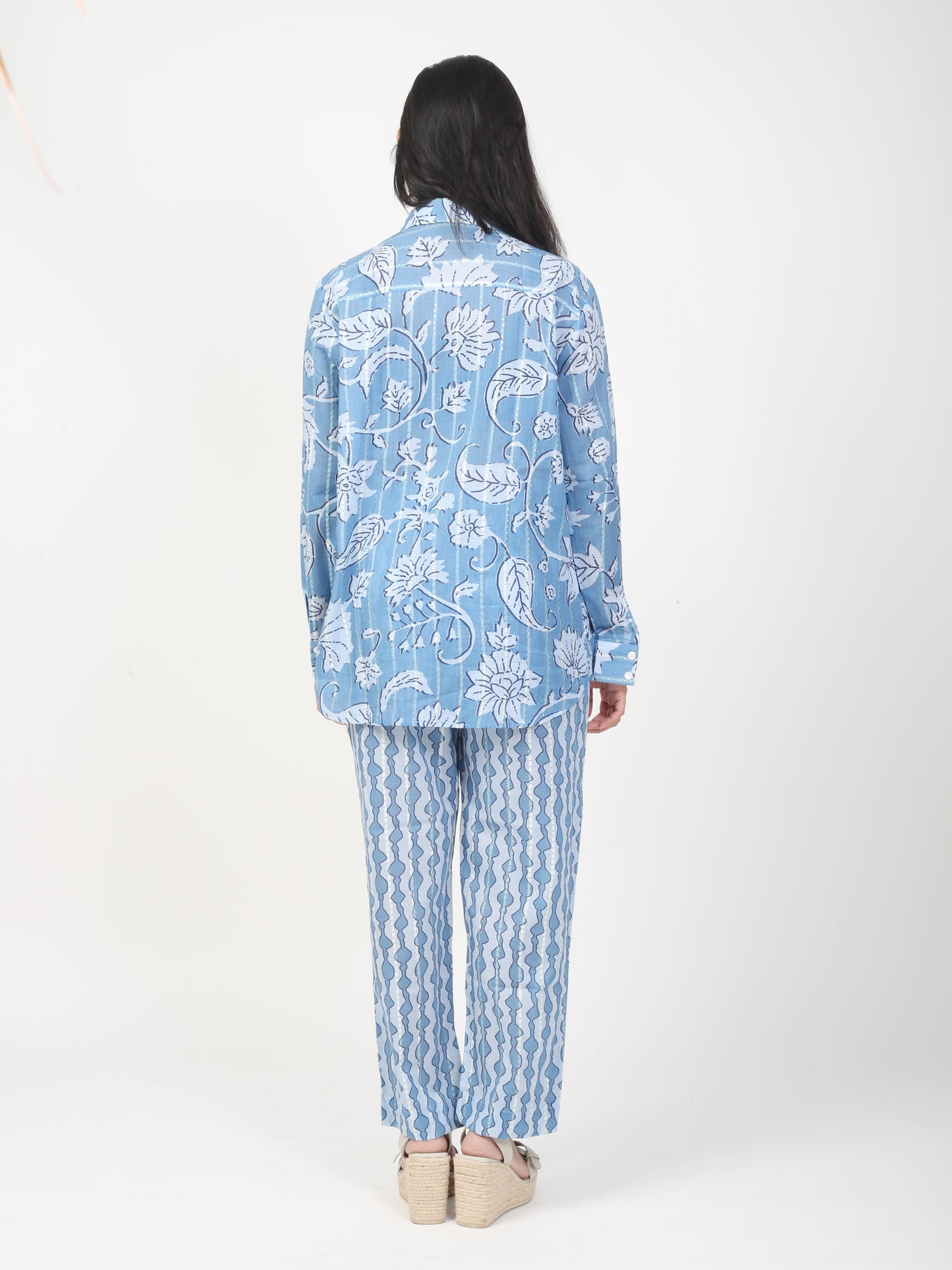Blue Cotton Co-ord Set