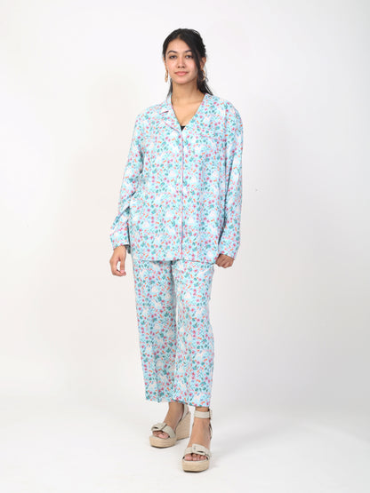 Light Blue n Pink Co-ord Set