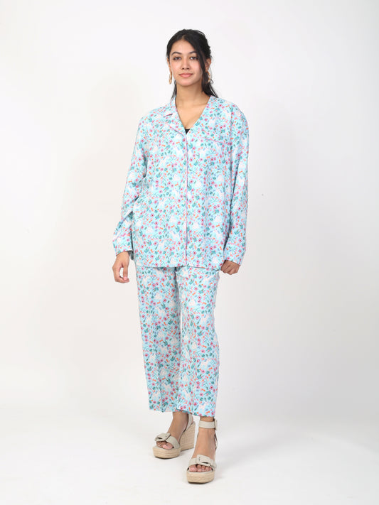Light Blue n Pink Co-ord Set