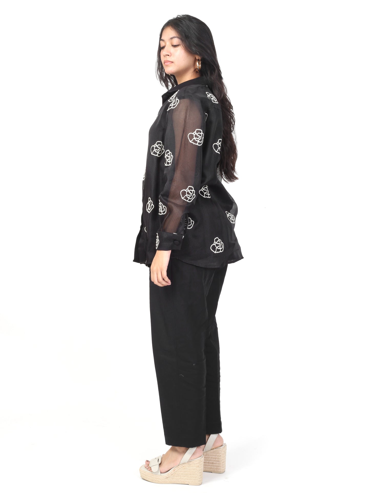 Black Kota Doria Co-ord Set
