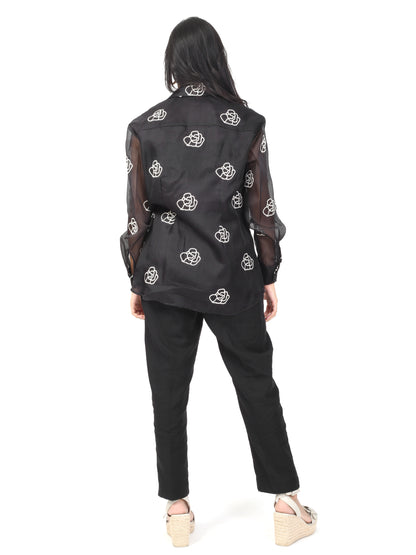 Black Kota Doria Co-ord Set