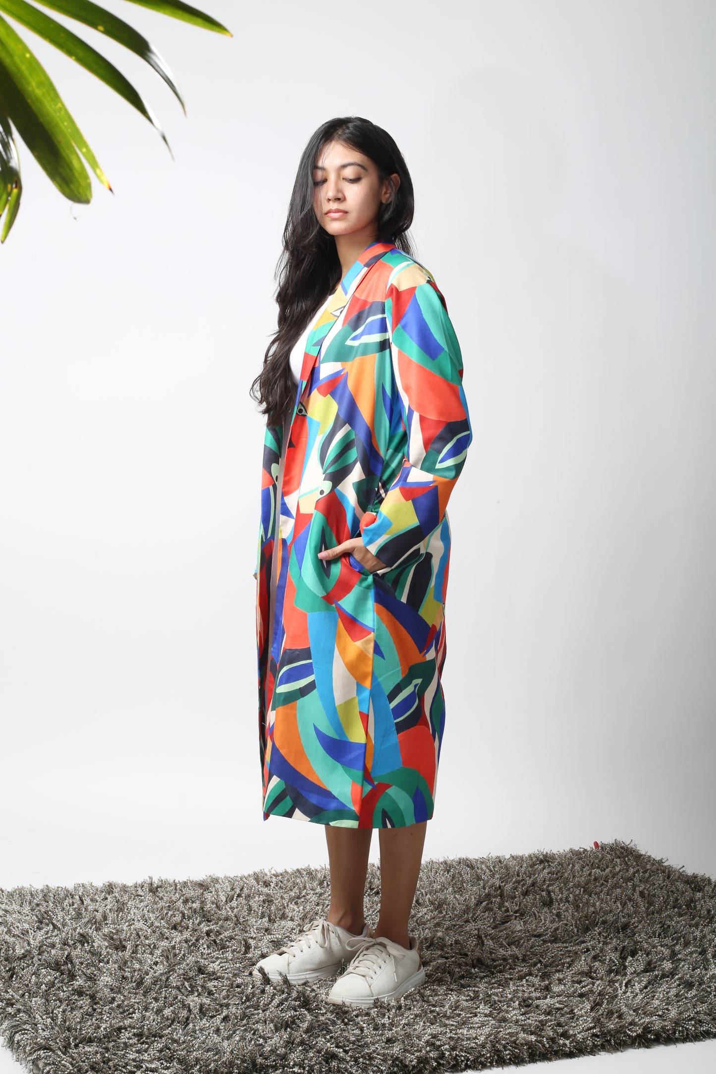 Jungle Print Long Jacket