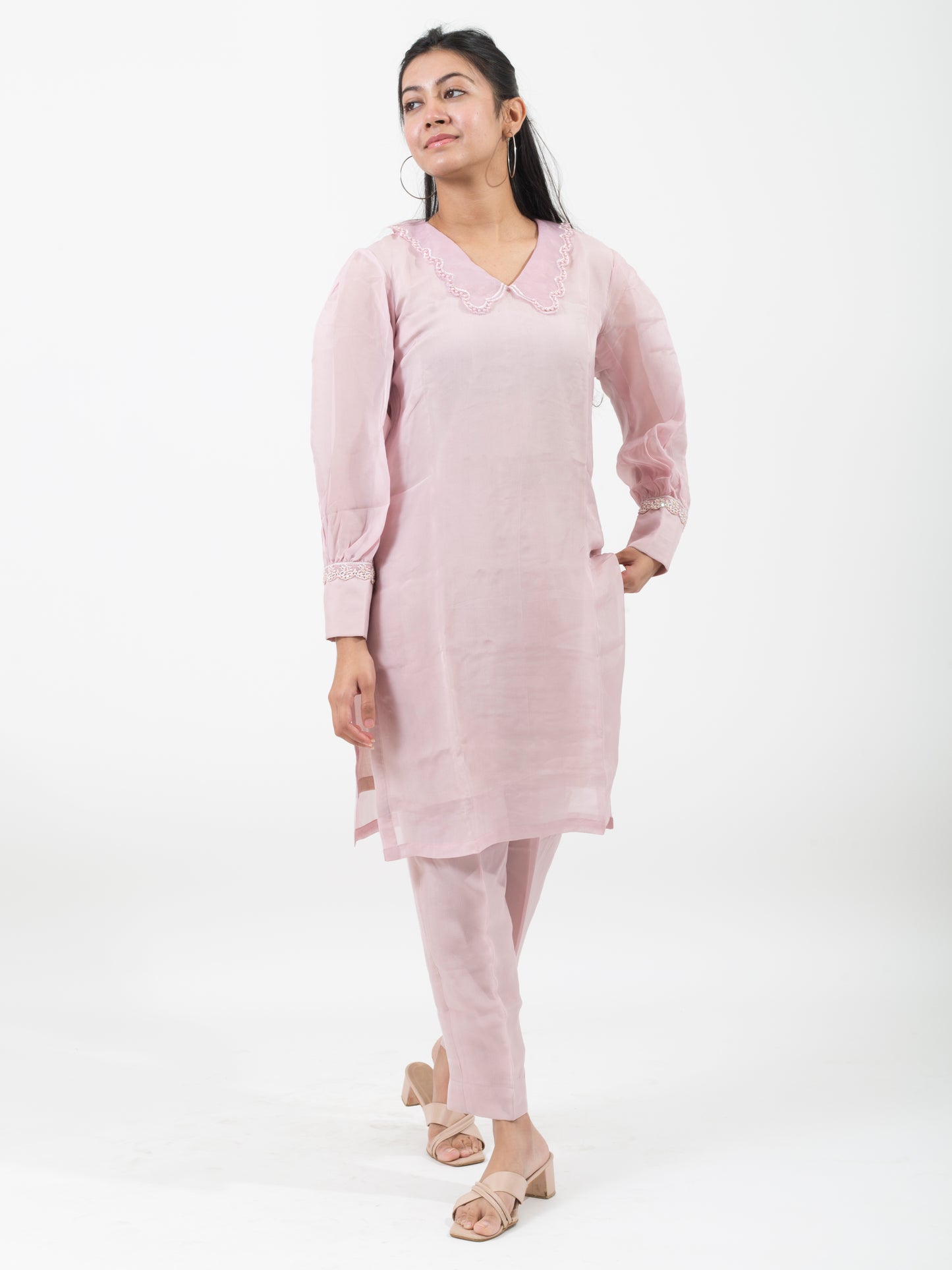 Pink Organza Co-ord Set