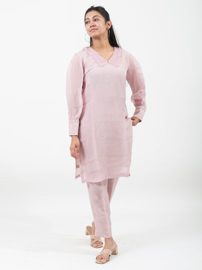 Pink Organza Co-ord Set