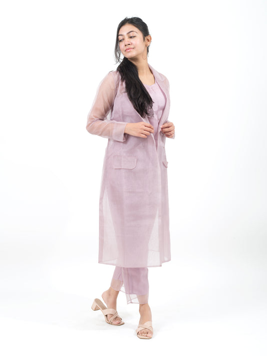 Cocktail Organza 3 Piece Co-ord Set