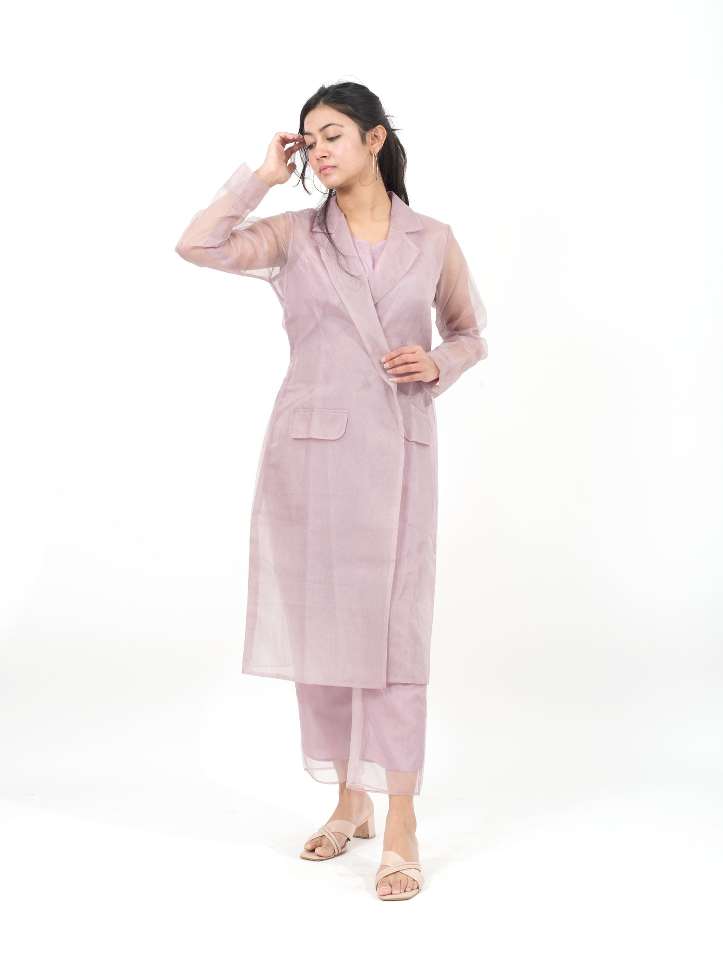 Cocktail Organza 3 Piece Co-ord Set