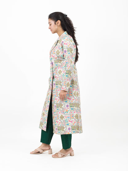 Embroidered Suit With Trouser
