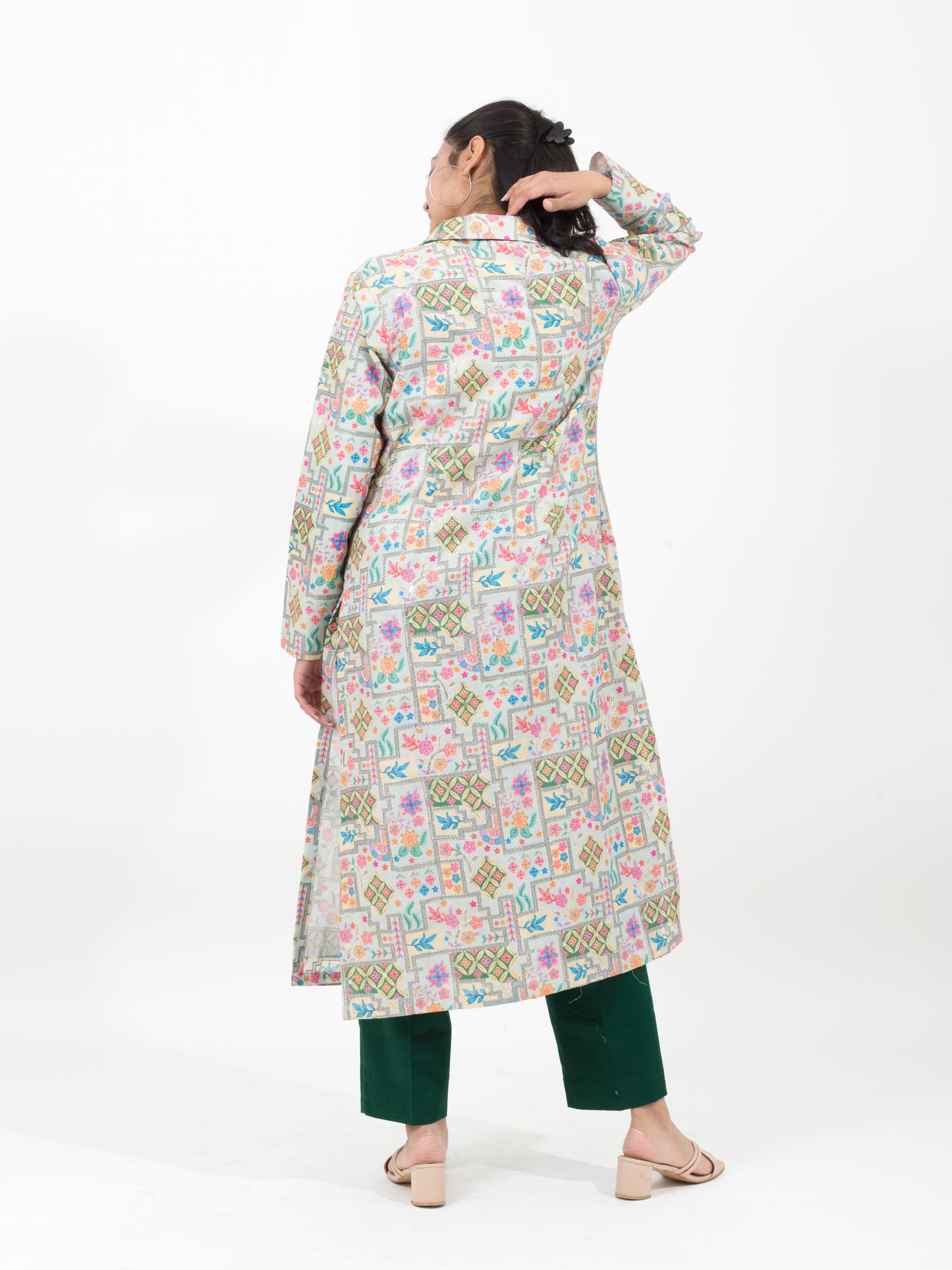 Embroidered Suit With Trouser